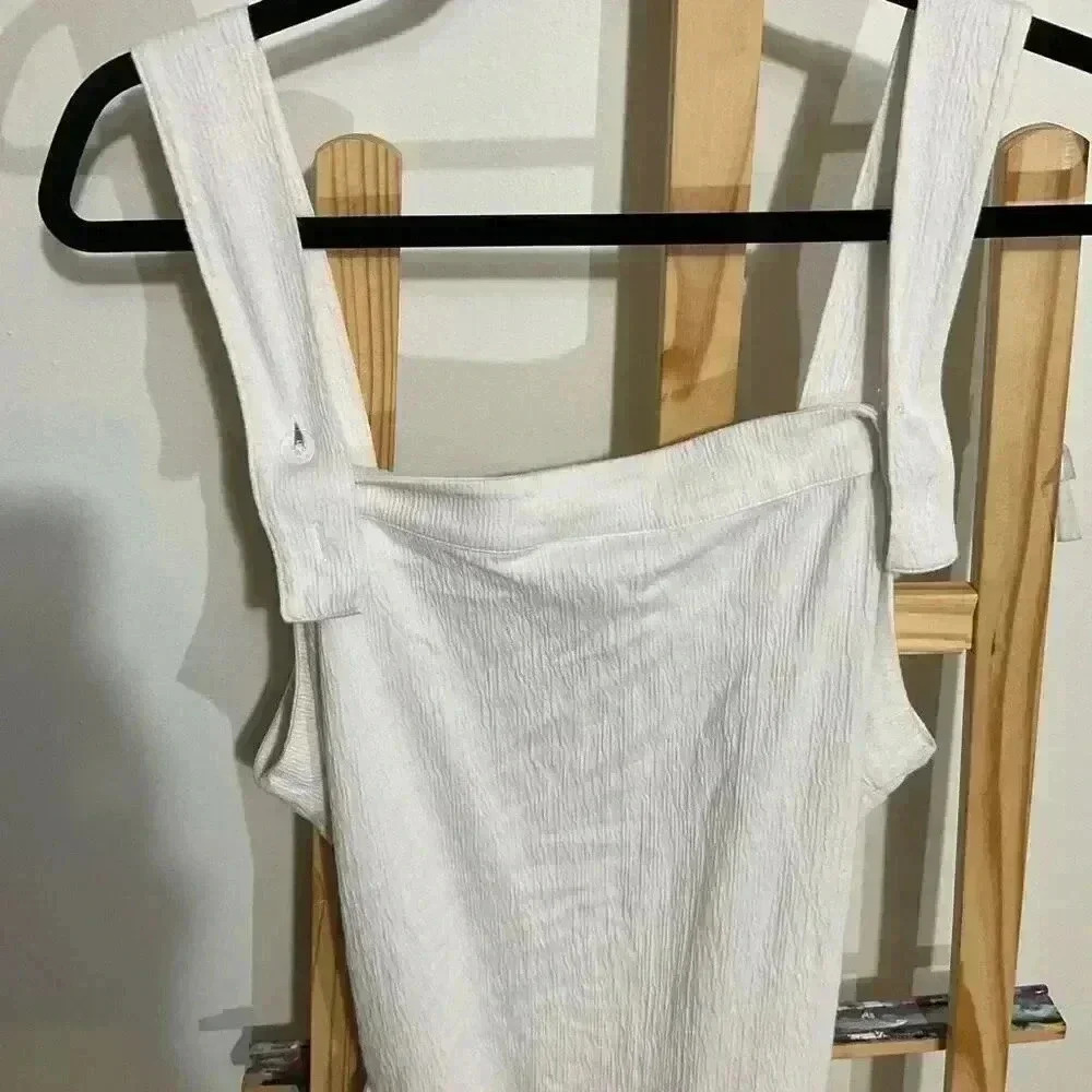 AVA & VIV White 1X Dress w/belt w/pockets - Picture 7 of 11